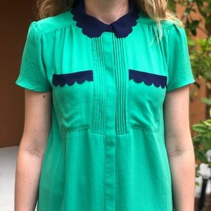 Anthropologie scalloped button up